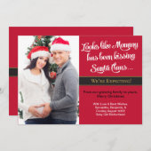 ママキスをするクリスマス シーズンカード (正面/裏面)
