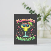 ママキタニーズMargarita Cinco De Mayoパーティー インビテーションポストカード (スタンド正面)