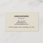 ママキツネとベビー水彩イラストレーション コーリングカード (裏面)