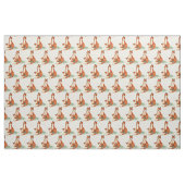 ママキツネとベビー水彩イラストレーション ファブリック (ヤード)