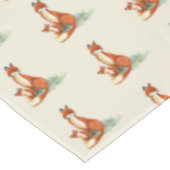 ママキツネとベビー水彩模様 テーブルクロス (アングル)