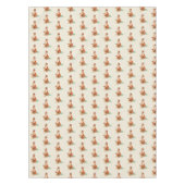 ママキツネとベビー水彩模様 テーブルクロス (正面)