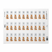 ママキツネウッドランドアニマルズ差出人住所 ラベル (フルシート)