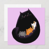 ママキャット&子猫カード (正面/裏面)