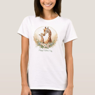 ママキリンとベビーサファリパンパスマザーズデイ Tシャツ