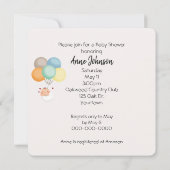 ママキリンとベビー 招待状 (裏面)