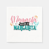 ママキータにはマルガリータが必要 スタンダードカクテルナプキン (正面)