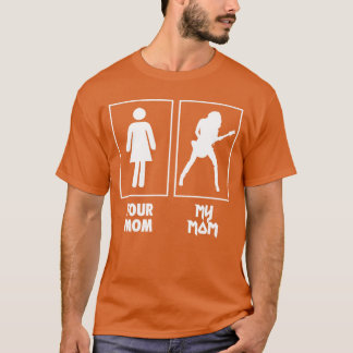 ママギター・ロックンロールバンド ギフト Tシャツ