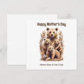 ママクマと子グマ - ハッピーマザーズデー シーズンカード (正面/裏面)