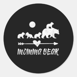 ママクマと4つのクマの子 ラウンドシール