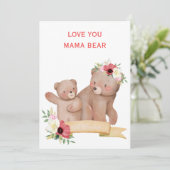 ママクマの可愛い母の日カード | 愛らしいママ シーズンカード (スタンド正面)