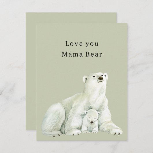 ママクマ愛してる ノートカード (正面/裏面)