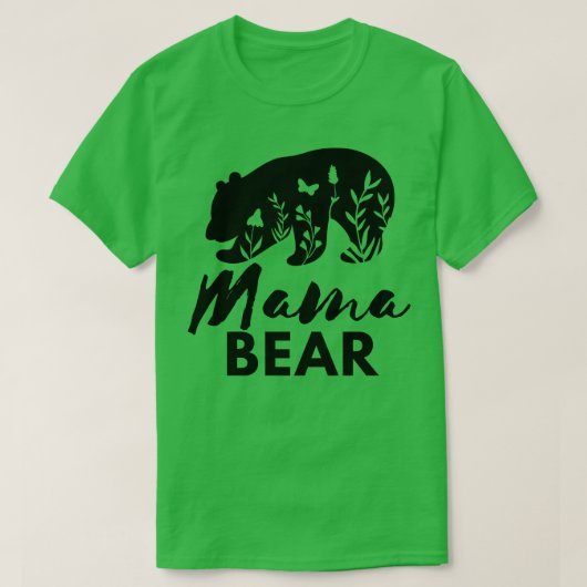 ママクマ花1 Tシャツ (デザイン正面)