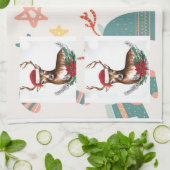 ママクラグジュアリーディアーズテンプレートキッチンタオル キッチンタオル (折り畳み)