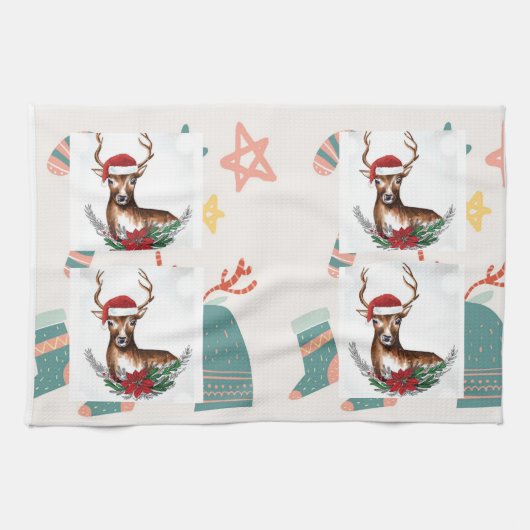 ママクラグジュアリーディアーズテンプレートキッチンタオル キッチンタオル (横)