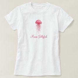 ママクラゲ モダン 水彩 ガールベビーシャワー Tシャツ