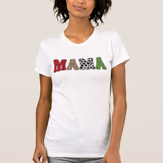 ママクリスマス ブライド柄デザイン Tシャツ (正面)