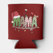 ママクロースクリスマスおもしろいクリスマスママ 缶クーラー (正面)