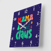 ママクロースクリスマスデザイン-60097 スクエア壁時計 (傾斜)