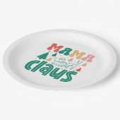 ママクロースクリスマスデザイン-60097 ペーパープレート (アングル)