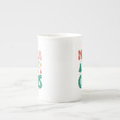 ママクロースクリスマスデザイン-60097 ボーンチャイナマグカップ (正面)