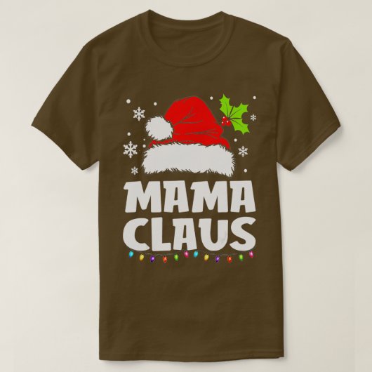 ママクロースクリスマスパジャマファミリーマッチングクリスマス Tシャツ (デザイン正面)