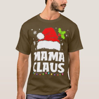 ママクロースクリスマスパジャマファミリーマッチングクリスマス Tシャツ