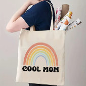 ママクールレインボートートバッグ、ママのためのレトロギフト トートバッグ