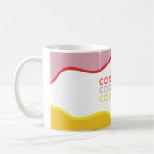 ママクールレトロな波が鮮やかに彩る コーヒーマグカップ (左)