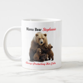 ママグマと子グマのパーソナライズドマグカップ ジャンボコーヒーマグカップ