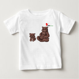 ママグマと子グマのベビーTシャツ ベビーTシャツ