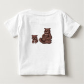 ママグマと子グマのベビーTシャツ ベビーTシャツ (裏面)