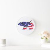 ママグリズリーグリズリーベアクロック ラウンド壁時計 (ホーム)