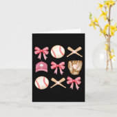 ママコケット母の日の女性女子野球ママ カード (黄色い花)