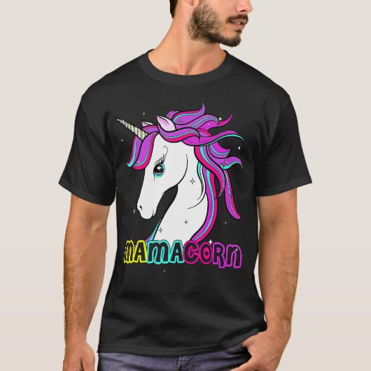 ママコーンかわいいユニコーン母のコスチューム母の日6 Tシャツ (正面)