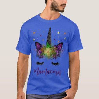 ママコーンママUnicorn顔ママ女性秋大人 Tシャツ