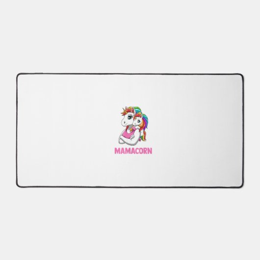 ママコーン - 母と娘のユニコーン タンクトップ デスクマット (正面)