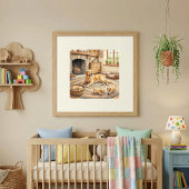 ママゴールデンレトリバーと子犬の保育園 ポスター