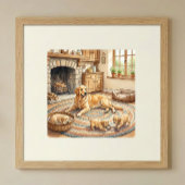 ママゴールデンレトリバーと子犬の保育園 ポスター