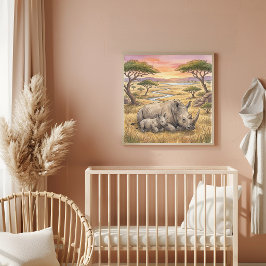 ママサイと赤ちゃんの寝室 ポスター