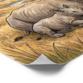 ママサイと赤ちゃんの寝室 ポスター (角)