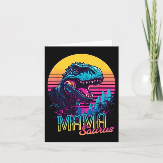 ママサウラス 面白い恐竜 ママ サウラス T-Rex ママ モット カード (正面)