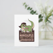 ママサウルスに手を出すな、 JURASSKICKされるぞ ポストカード (スタンド正面)