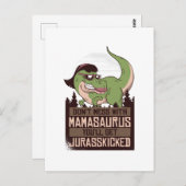 ママサウルスに手を出すな、 JURASSKICK されるぞ ポストカード (正面/裏面)