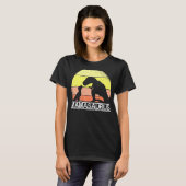 ママサウルスママママの母の日レックス恐竜 Tシャツ (正面フル)