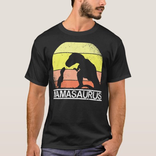 ママサウルスママママの母の日レックス恐竜 Tシャツ (正面)