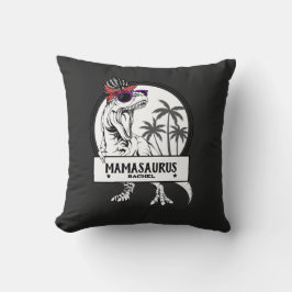 ママサウルスマムTレックスディーノおもしろい名前をカスタムする クッション