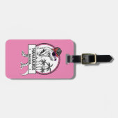 ママサウルスマムTレックスディーノおもしろい名前をカスタムする ラゲッジタグ (正面横)