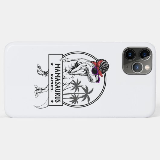 ママサウルスマムTレックスディーノおもしろい名前をカスタムする Case-Mate iPhoneケース (裏面(横))