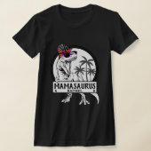 ママサウルスマムTレックスディーノおもしろい名前をカスタムする Tシャツ (レイダウン)
